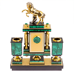 Настольный письменный набор из малахита с декором в виде лошади Leader Organizer варинант исполнения - 4 | Loft Concept в Орле