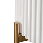 Тумбочка белая круглая с мраморной столешницей Thoroughbass варинант исполнения - 3 | Loft Concept в Орле