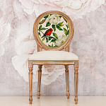Стул бежевый из натурального бука с изображением птица в саду Blooming Birds варинант исполнения - 3 | Loft Concept в Орле