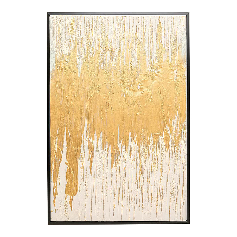 Картина Gold Abstract Глянцевое золото Бежевый в Орле | Loft Concept 