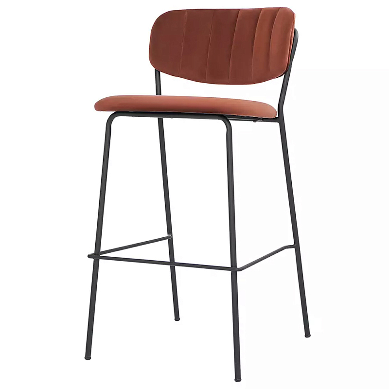 Стул барный с широкой полукруглой спинкой Chair Smooth Shapes Кирпичный Стул барный с широкой полукруглой спинкой Chair Smooth Shapes Кирпичный в Орле | Loft Concept