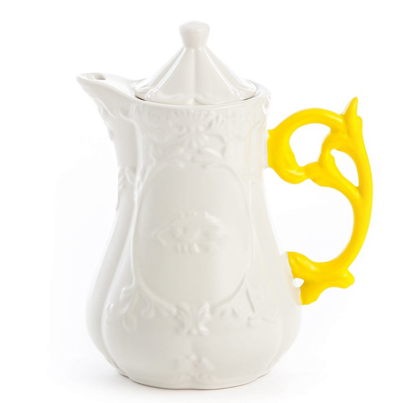 Заварочный чайник Seletti I-Teapot Yellow Белый Желтый Заварочный чайник Seletti I-Teapot Yellow Белый Желтый в Орле | Loft Concept