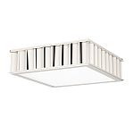 Потолочный светильник квадратный с гофрированным серебрянным абажуром Millennium варинант исполнения - 1 | Loft Concept в Орле