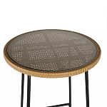 Барный столик с круглой плетеной столешницей Wicker Table Top варинант исполнения - 4 | Loft Concept в Орле