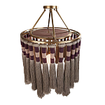 Люстра круглая плетеная с кисточками Walnut Chandelier Tassels Boho Style варинант исполнения - 2 | Loft Concept в Орле