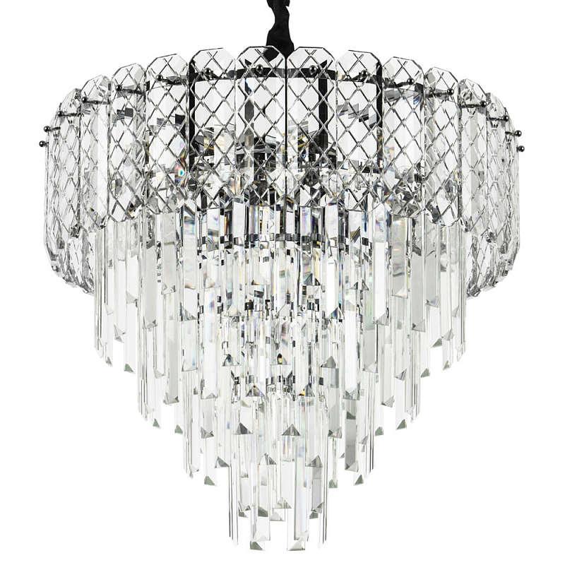 Хрустальная люстра Harmonica Crystal Chrome Chandelier 10 Хром Прозрачное Стекло Хрустальная люстра Harmonica Crystal Chrome Chandelier 10 Хром Прозрачное Стекло в Орле | Loft Concept