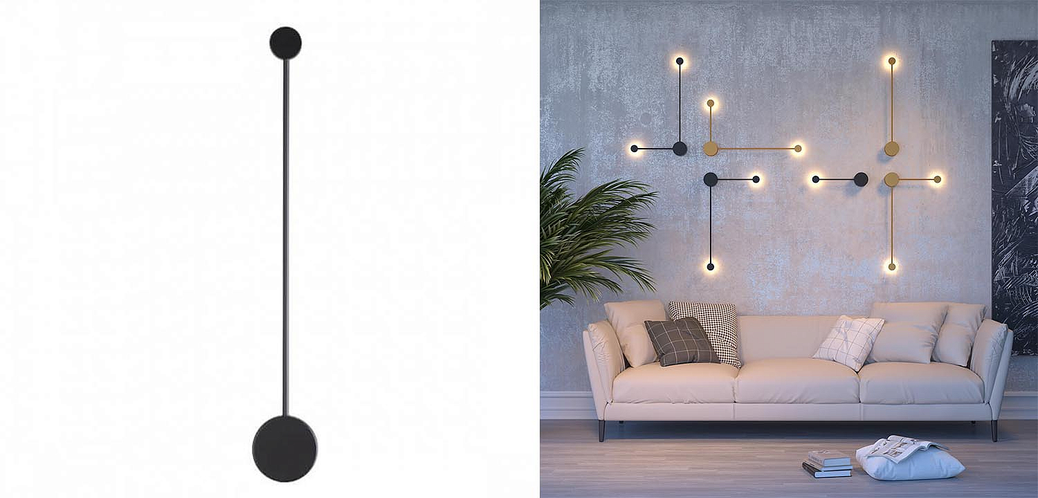 Бра Pin Wall Light Black 70 Бра Pin Wall Light Black 70 - Loft-Concept в Орле