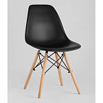 Пластиковый стул на ножках из массива бука Eames Black варинант исполнения - 1 | Loft Concept в Орле