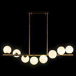 Люстра на штанге с 8-ю белыми шарообразными плафонами Bubble Chandelier варинант исполнения - 1 | Loft Concept в Орле