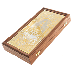 Нарды настольные из натурального камня лазурит и долерит Backgammon from Stone варинант исполнения - 6 | Loft Concept в Орле