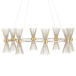 Люстра круглая с фактурными абажурами из тонких металлических палочек Wild Thorns варинант исполнения - 2 | Loft Concept в Орле