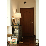 Настольная лампа с принтом на белом тканевом абажуре Roof Garden Lamp варинант исполнения - 8 | Loft Concept в Орле