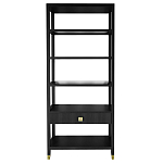 Стеллаж Elsa Dreams Black со стеклянными полками и ящиком варинант исполнения - 7 | Loft Concept в Орле