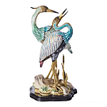 Статуэтка в виде двух птиц из фарфора с бронзовыми элементами Bird of the Garden of Eden варинант исполнения - 2 | Loft Concept в Орле