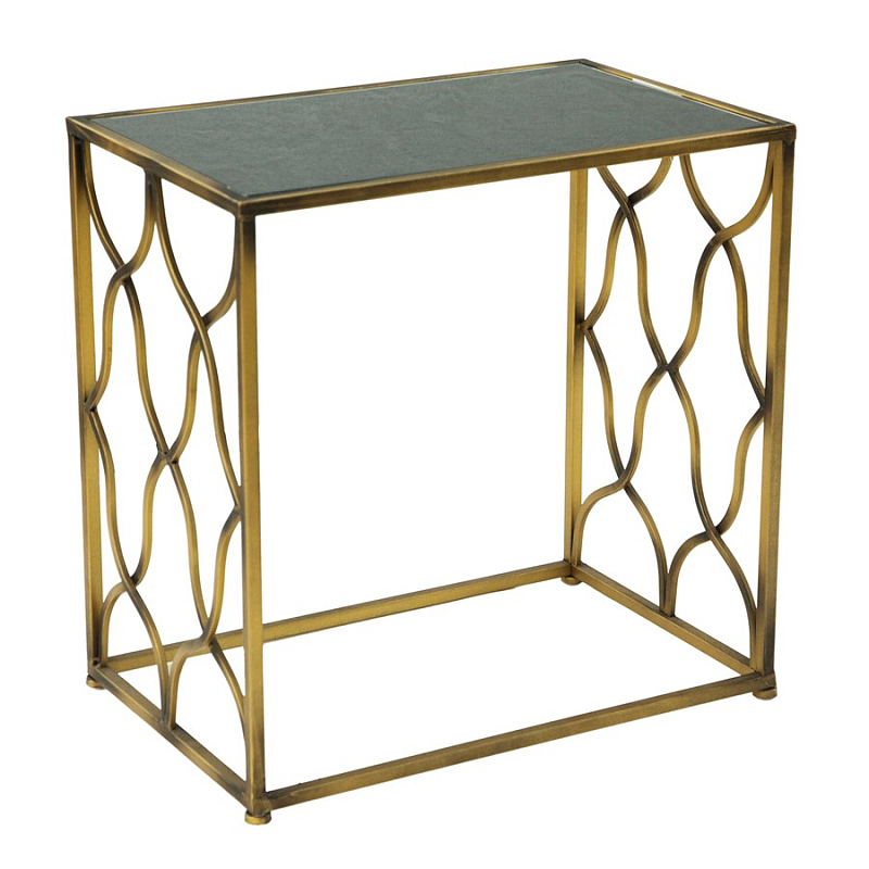 Консоль Golden Broken Rhombuses Золотой Черный в Орле | Loft Concept 