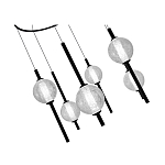 Люстра светодиодная с 6-ю сферическими стеклянными плафонами Splatter варинант исполнения - 4 | Loft Concept в Орле