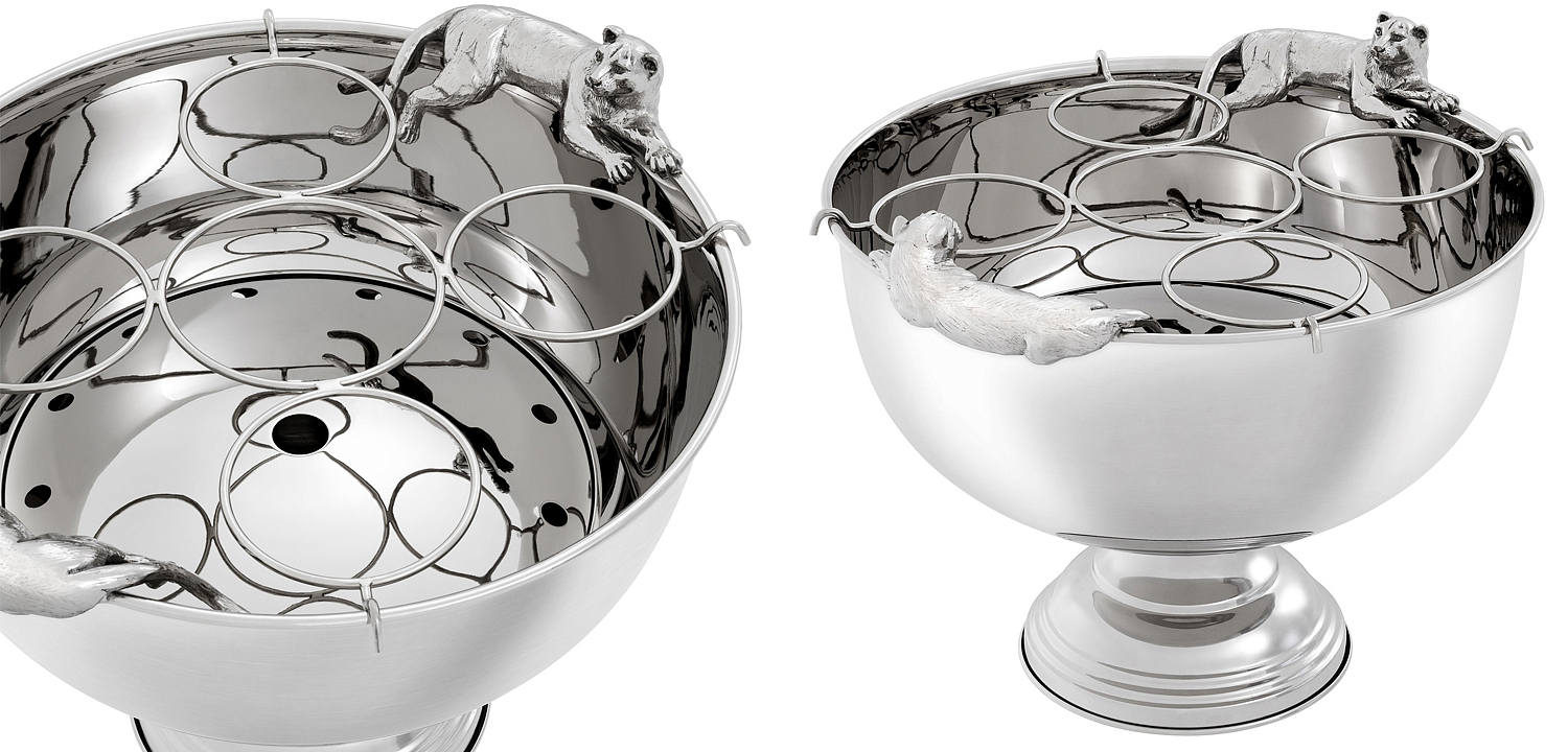 Ведерко для шампанского Eichholtz Champagne Cooler Jordan nickel Ведерко для шампанского Eichholtz Champagne Cooler Jordan nickel - Loft-Concept в Орле