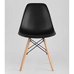 Пластиковый стул на ножках из массива бука Eames Black варинант исполнения - 4 | Loft Concept в Орле