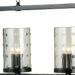 Люстра прямоугольная с 4-мя прозрачными цилиндрическими плафонами  Stamped Cylinders варинант исполнения - 1 | Loft Concept в Орле