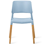 Пластиковый стул на ножках из массива бука Ferret Blue варинант исполнения - 2 | Loft Concept в Орле