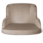 Барный стул со спинкой и подлокотниками на 4-х деревянных ножках Бежевый Велюр Ava Charm варинант исполнения - 2 | Loft Concept в Орле