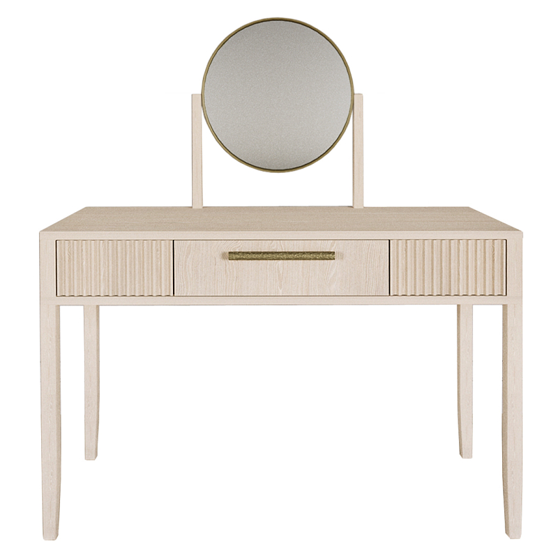 Туалетный Стол с зеркалом Primo Светлый дуб Древесина Золотой в Орле | Loft Concept 