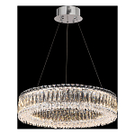 Люстра подвесная круглая из прозрачного хрусталя с корпусом из металла цвета хром Selfsufficient варинант исполнения - 3 | Loft Concept в Орле