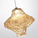 Подвесной светильник с плафоном из фактурного светло-янтарного стекла Light Ensemble варинант исполнения - 9 | Loft Concept в Орле