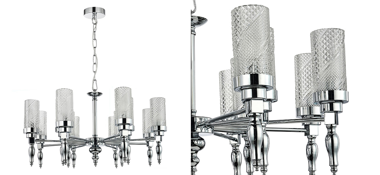 Люстра цвета хром Balusters D70 см Люстра цвета хром Balusters D70 см - Loft-Concept в Орле