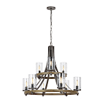 Люстра с цилиндрическим плафонами из толстого волнистого стекла в индустриальном стиле Feiss варинант исполнения - 2 | Loft Concept в Орле