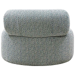 Дизайнерское круглое мягкое кресло в голубой пестрой обивке Roux Round Armchair варинант исполнения - 3 | Loft Concept в Орле