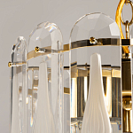 Люстра многоярусная с овальными прозрачными подвесками 28 см Harmonica варинант исполнения - 7 | Loft Concept в Орле