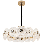 Люстра с декором из круглых рельефных пластин из хрусталя Decorative Glass Discs Chandelier 82 варинант исполнения - 2 | Loft Concept в Орле