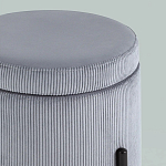 Серо-голубой пуф на черных ножках SANJAY варинант исполнения - 4 | Loft Concept в Орле