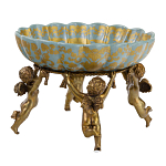 Чаша с орнаментом на бронзовых ножках в виде ангелов Eden Garden варинант исполнения - 2 | Loft Concept в Орле