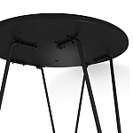 Стол журнальный с круглой столешницей из стекла Gold and Black Marble варинант исполнения - 5 | Loft Concept в Орле