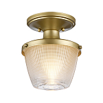 Потолочный светильник для ванных комнат с плафоном из прессованного фактурного стекла Quoizel варинант исполнения - 6 | Loft Concept в Орле