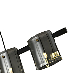 Подвесной светильник светодиодный с 5-ю цилиндрическими плафонами светло-серого цвета из стекла и стали Andrea Сhandelier Grey варинант исполнения - 3 | Loft Concept в Орле