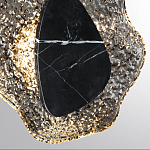 Бра с волнообразным стеклянным плафоном и вставкой из мрамора Liquid Stone варинант исполнения - 16 | Loft Concept в Орле