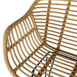 Стул барный с ротанговым плетением Half Bar Chair with Wicker с подлокотниками варинант исполнения - 8 | Loft Concept в Орле