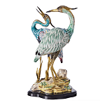 Статуэтка в виде двух птиц из фарфора с бронзовыми элементами Bird of the Garden of Eden варинант исполнения - 1 | Loft Concept в Орле