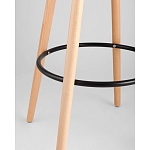 Пластиковый барный стул на ножках из массива бука Eames White варинант исполнения - 4 | Loft Concept в Орле