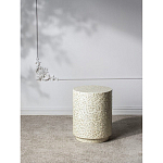 Приставной столик с рисунком из раковин устриц Bone Inlay варинант исполнения - 10 | Loft Concept в Орле