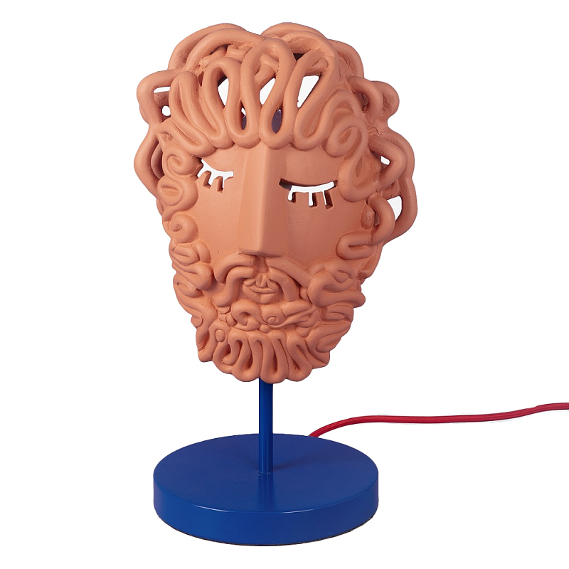 Настольная лампа Seletti Ulysse Mask Терракотовый Синий Настольная лампа Seletti Ulysse Mask Терракотовый Синий в Орле | Loft Concept