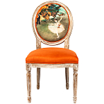 Стул из натурального бука оранжевое с цветным принтом Impressionism in Color варинант исполнения - 1 | Loft Concept в Орле