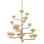 Люстра золотая в виде растения Golden Flower Glade варинант исполнения - 4 | Loft Concept в Орле
