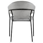 Серый стул с обивкой из искусственной замши Alexis варинант исполнения - 4 | Loft Concept в Орле