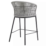 Стул барный с декоративным плетением на спинке и подлокотниках Chair Weave варинант исполнения - 3 | Loft Concept в Орле