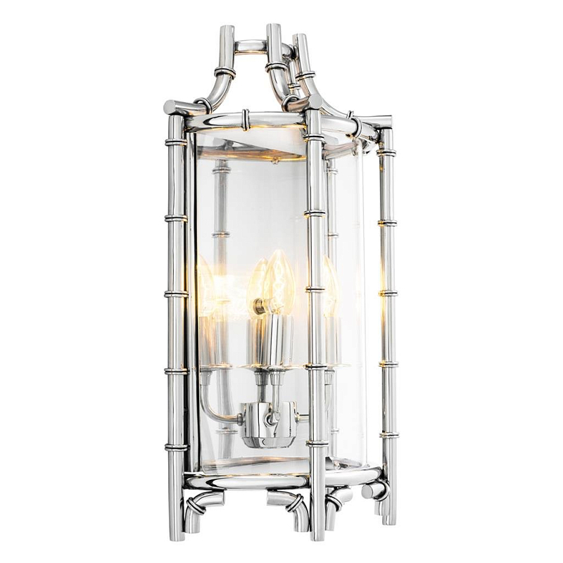 Бра Wall Lamp Vasco Нержавеющая сталь Прозрачный (Transparent) Бра Wall Lamp Vasco Нержавеющая сталь Прозрачный (Transparent) в Орле | Loft Concept