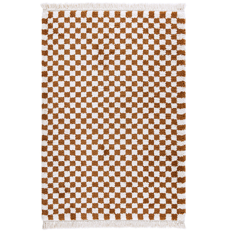 Ковер с шахматным принтом Chess Layout Коньяк Ковер с шахматным принтом Chess Layout Коньяк в Орле | Loft Concept